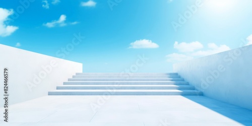 階段と青空