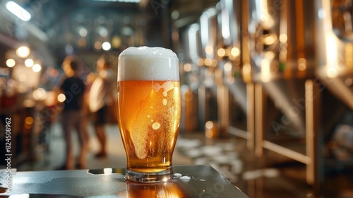 Refreshing golden beer in a glass