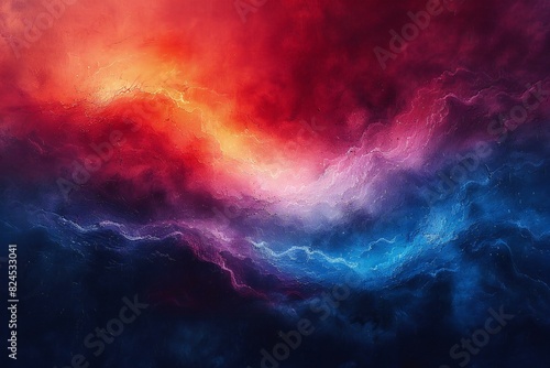 Illustration of red, blue and orange abstract painting iphone, high quality, high resolution