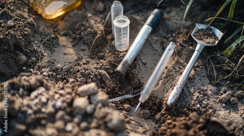 View of soil nutrient measurement tools