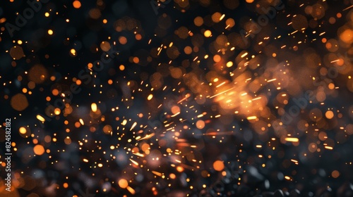 AI generated image by rawpixel. PNG Some grinding sparks fireworks nature light.