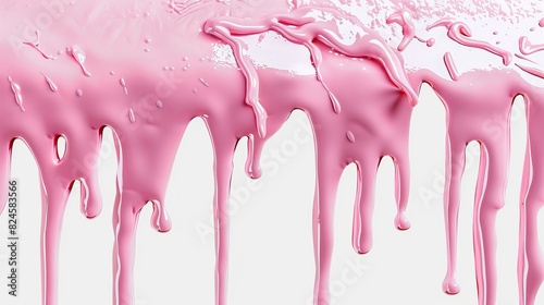 Texture of melting icing with transparent background and png border