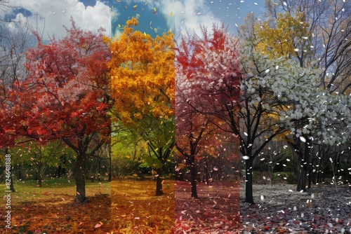 Seasons of Change: Japanese Cherry Trees in Hurd Park, Dover, New Jersey