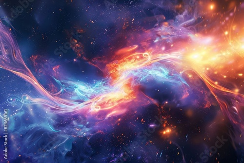 Artistic Representation of Plasma Waves in Outer Space 
