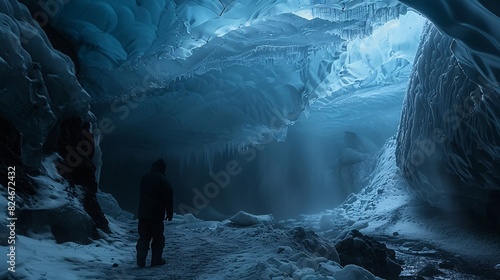 Experience enchanting glacial caverns in Iceland near Jokulsarlon glacier lagoon, only accessible in the winter.