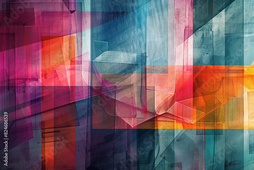 close up abstract horizontal illustration of colourful transparent geometric fantasy background