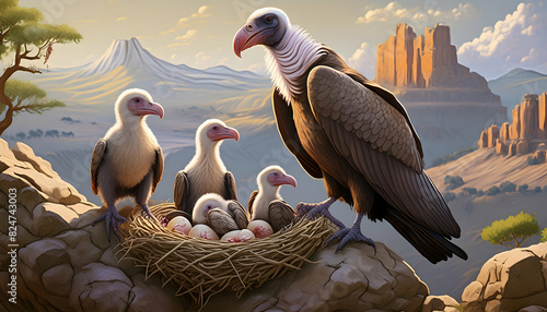  a visual story depicting the journey of a California Condor from hatching to adulthood."