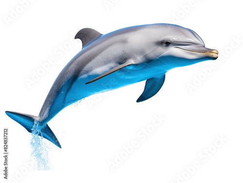 a dolphin jumping out of water