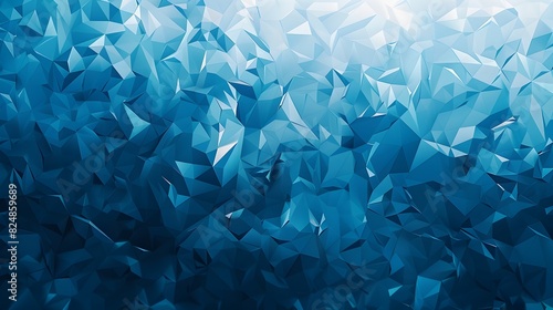 Blue Geometric Digital Art Abstract Low Poly Background with Clean Modern Minimalist Texture Pattern and Space for Text