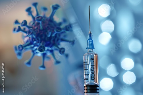 polio vaccination syringe background -