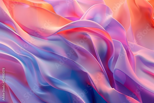 Colorful abstract wave flow. Curves and waves abstract banner design. Elegant wavy background. Multicolored holographic iridescent neon curved in motion. Element for backgrounds, wallpapers and covers