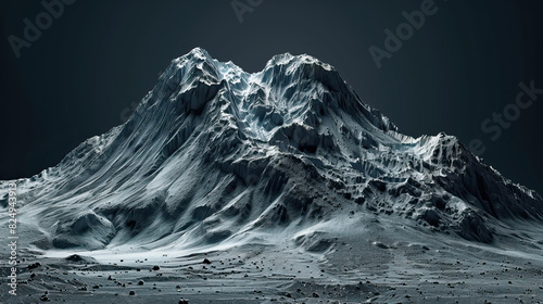 Modern nature national park background wallpaper, backdrop, texture, Mountain Gorilla, Congo, isolated. LIDAR model, elevation scan, topography map, 3D render, template, aerial, drone