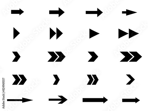 シンプルな矢印セット