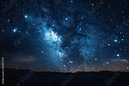 Nighttime Starry Sky Background, Business Technology, Space Concept