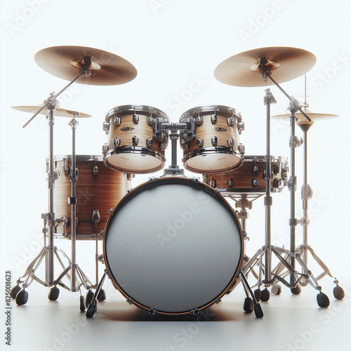 a modern Drum Kit -for many styles of music-on a white background