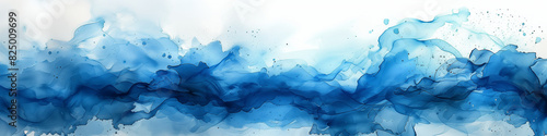 Light white and blue explosion background, cloudy wallpaper, 4:1