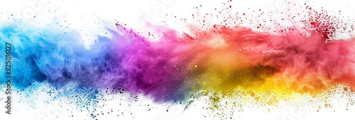 bomba de colores. humo, arcoíris 