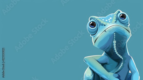An adorable cartoon chameleon banner (generated by AI)