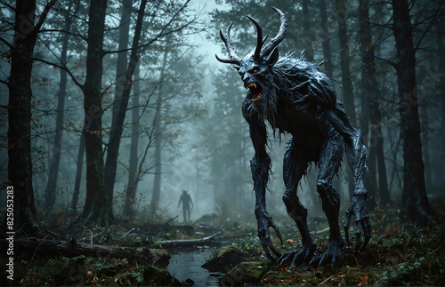 The Wendigo, from Algonquian folklore, is a malevolent spirit associated with cannibalism and insatiable greed