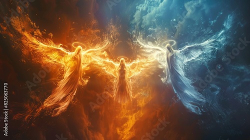 trinity sunday background concept. holy spirits. with copy space. pentecost