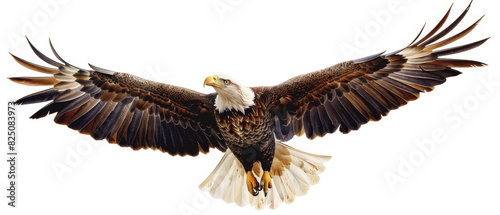 A large eagle is flying in the sky