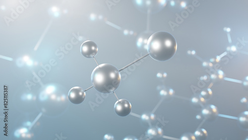 methylmercury molecular structure, 3d model molecule, methyl mercury, structural chemical formula view from a microscope