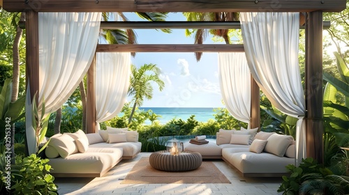 Seaside Sanctuary: A Cabana Offering Tranquil Relaxation and Rejuvenation