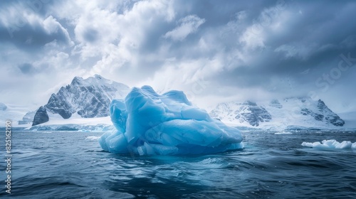 Iceberg in the artic sea, arctic landscape and seascape - fictional Antarctica scene