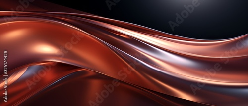 Smooth metallic surface with light reflections, modern background