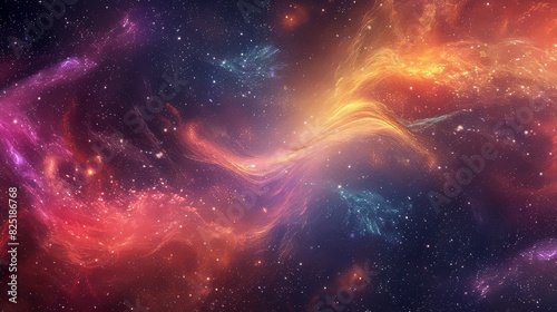a cosmic galaxy texture background with swirling stars and vibrant interstellar hues 
