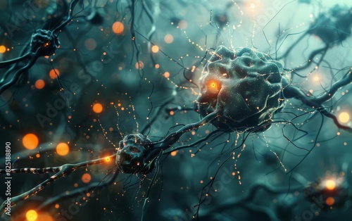 An enigmatic composition highlighting the beauty of individual brain cells