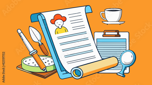 A contract is similar to a recipe listing all of the necessary ingredients for a successful transaction. Just as a recipe specifies the exact. Cartoon Vector.
