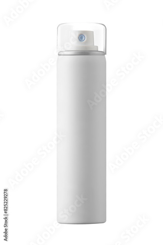 Blank packaging white roll-on bottle for deodorant product design mock-up on white background, Blank white aluminum spray can