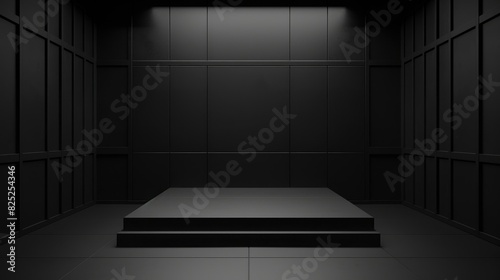 Abstract Empty Black Studio Room Background for Product Display and Presentation