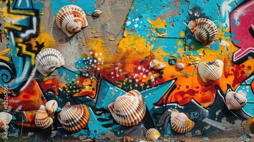 Shell Symphony: A Coastal Wall Adorned With Natures Treasures