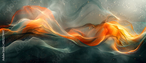 8k wallpaper Colorful fractal art with water, fire, and smoke in an abstract background, earth wind elements effect walldrop