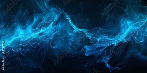 Abstract Blue Energy Waves Background