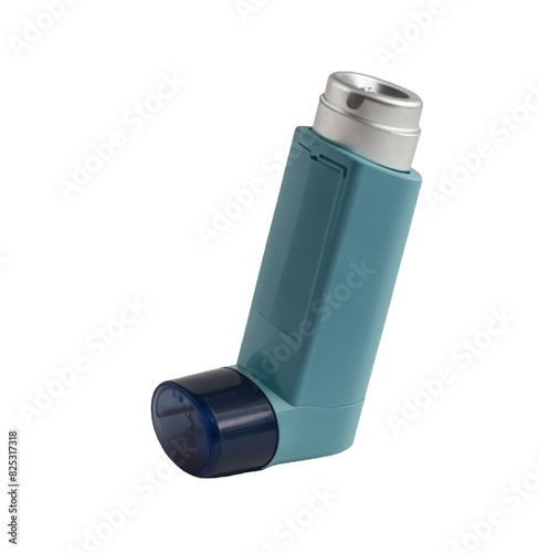 Asthma inhaler isolated on white. "PNG AND TRANSPARENT BACKGROUND 