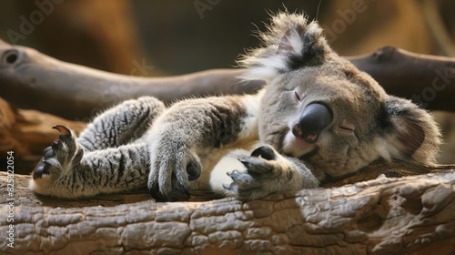 adorable relaxation sleepy koala enjoying a peaceful nap animal photo