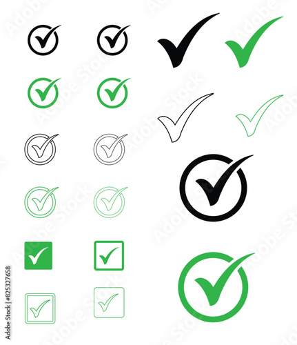 Green check mark icon. A drawing of a checkmark icon tick markA drawing of a checkmark icon tick mark