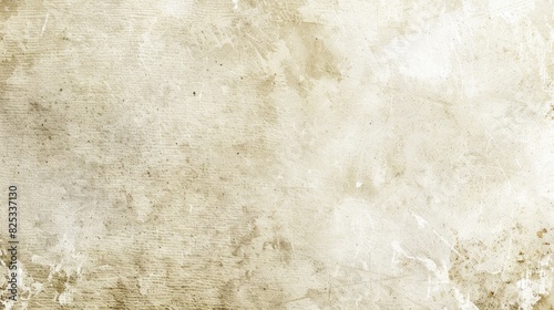 High resolution vintage grunge background design with an elegant aged white paper texture in pale beige