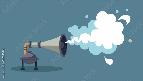 The rhythmic hiss of steam escaping from a valve blending with the clanging of metal. Vector illustration