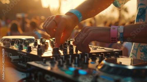 The DJ Commands the Sunset Party