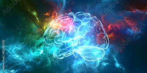 Translucent cerebral image representing mental strength and clarity. Concept Mental Resilience, Clear Mind, Inner Strength