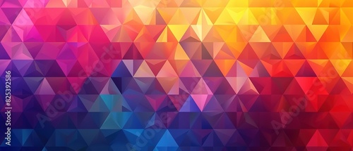 Abstract retro pattern of geometric shapes. Colorful gradient mosaic backdrop. Geometric hipster triangular background, vector.