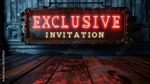 “EXCLUSIVE ACCESS” sign - VIP - Very important - exclusive access - Neon light - background - wallpaper - graphic resource 