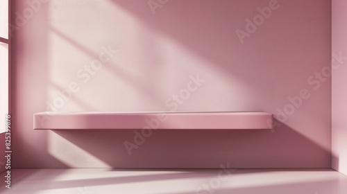 Minimalist Parapet Wall in Dusty Pink with Seamless Integration and Subtle Elegance
