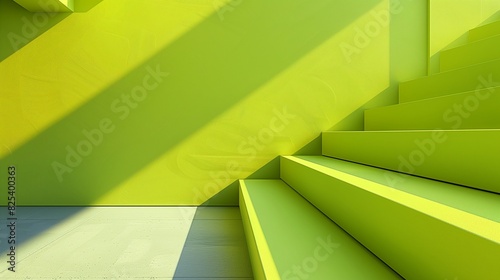 Modern Parapet Wall in Lime Green with Vibrant Color and Sleek Lines