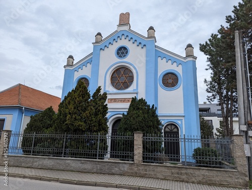 Facade of a synagogue in Nove Zamky. Slovakia