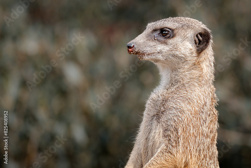 Meerkat standing in its natural habitat